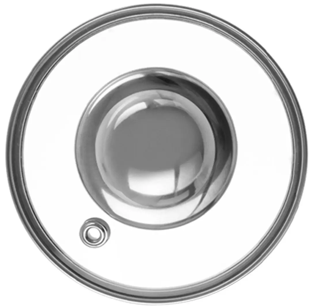 Orion Glazen Deksel 10cm - RVS Rand - Transparant/Zilver - afbeelding 5 van 6