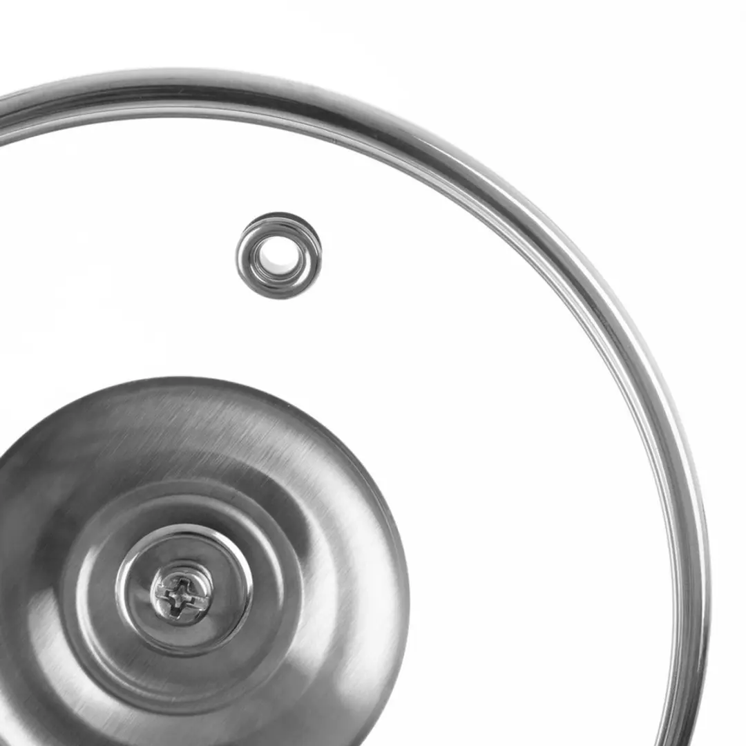 Orion Glazen Deksel 10cm - RVS Rand - Transparant/Zilver - afbeelding 6 van 6