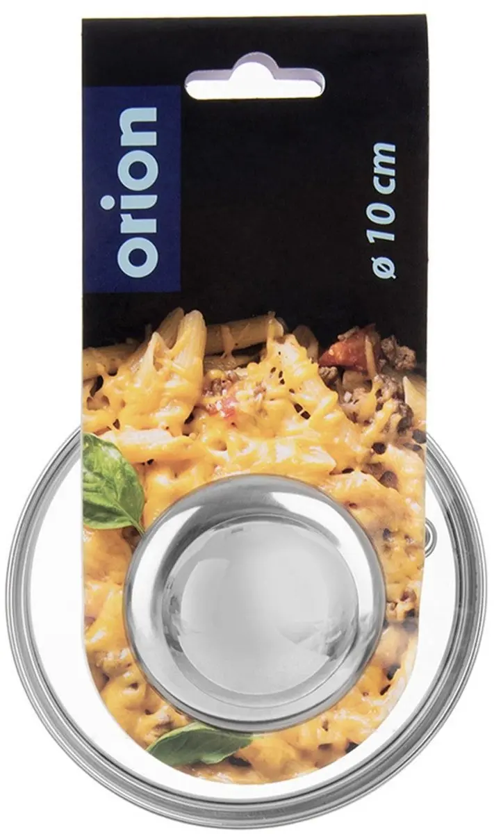 Orion Glazen Deksel 10cm - RVS Rand - Transparant/Zilver - afbeelding 2 van 6