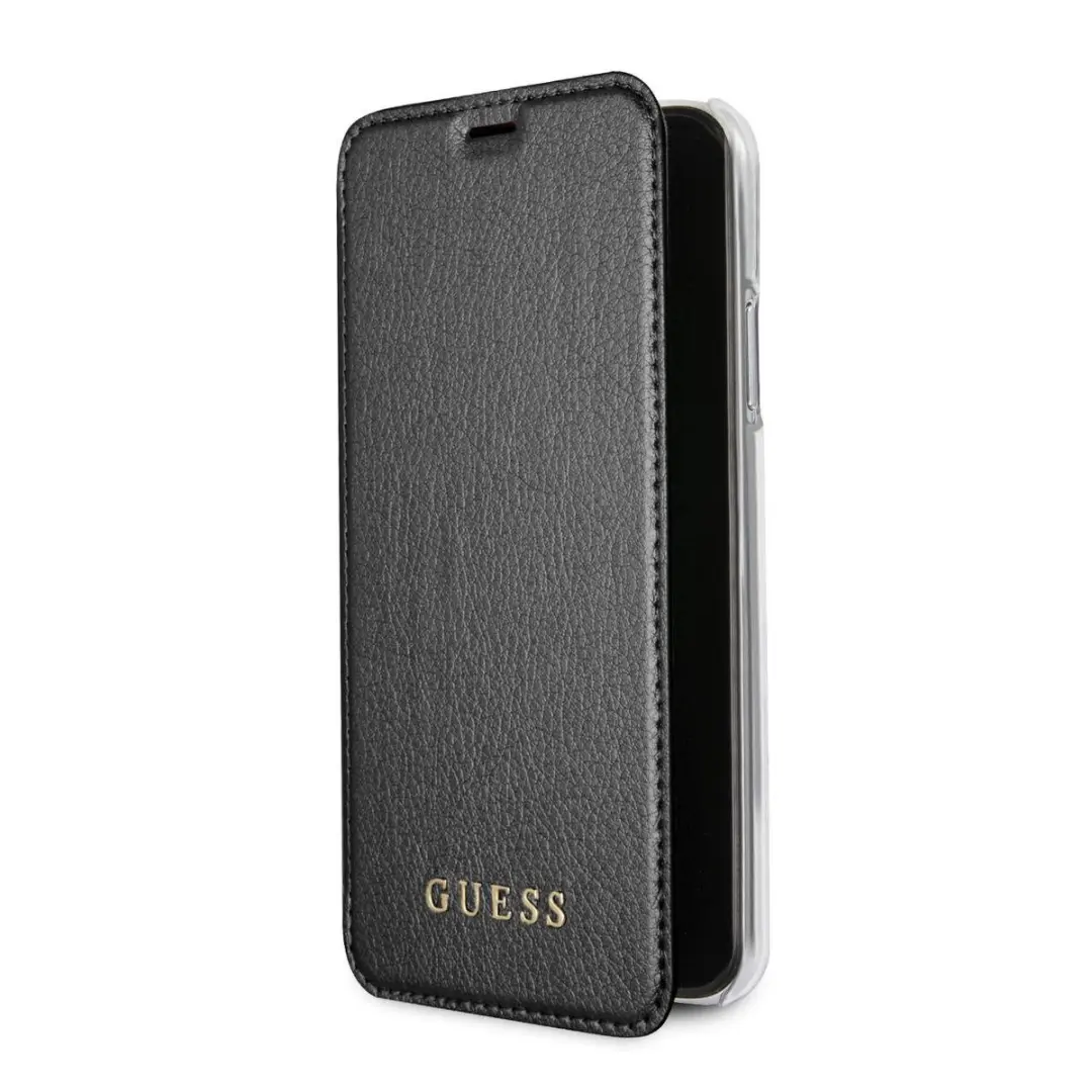GUESS iPhone Xs Bookcase Hoesje S212-3 - Zwart