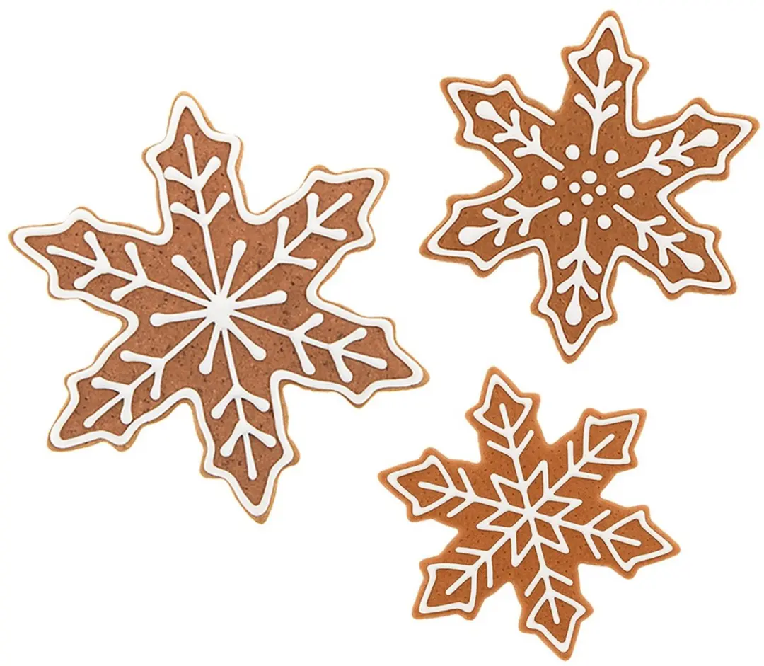 Orion Edelstaal Koekjessnijders Sneeuwvlok - 4 Stuks - Zilver - afbeelding 3 van 5