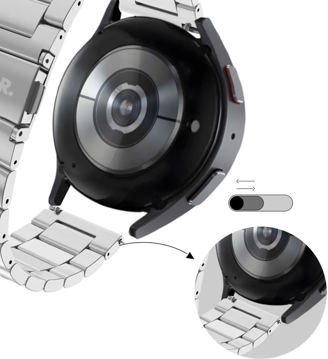 BALR 22mm Stalen Horlogeband - Zilver - One Size
