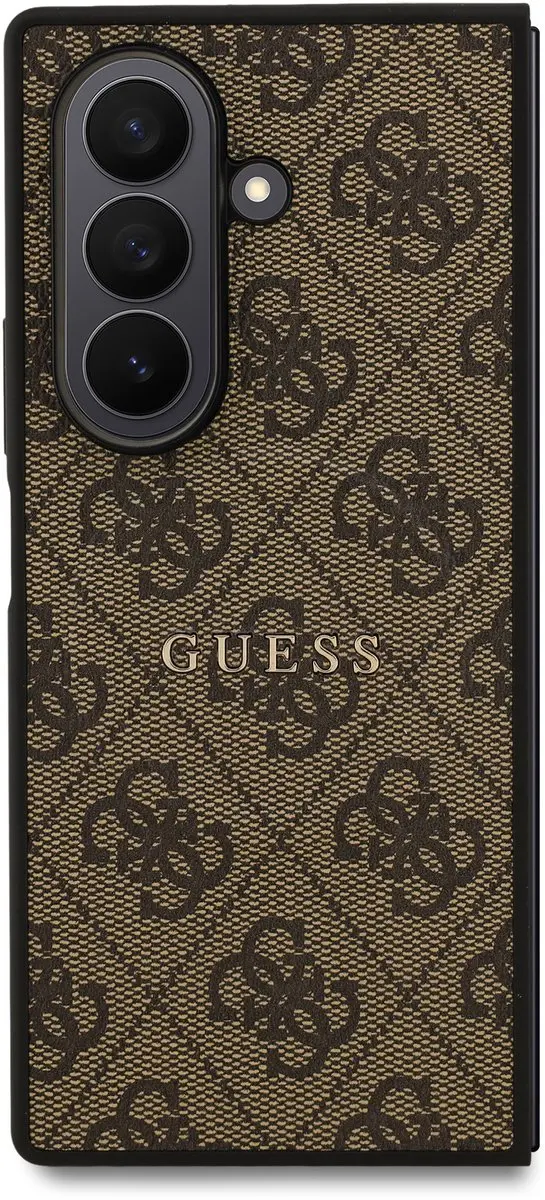 GUESS PU Leather MagSafe Hoesje - Samsung Galaxy Z Fold7 - Bruin
