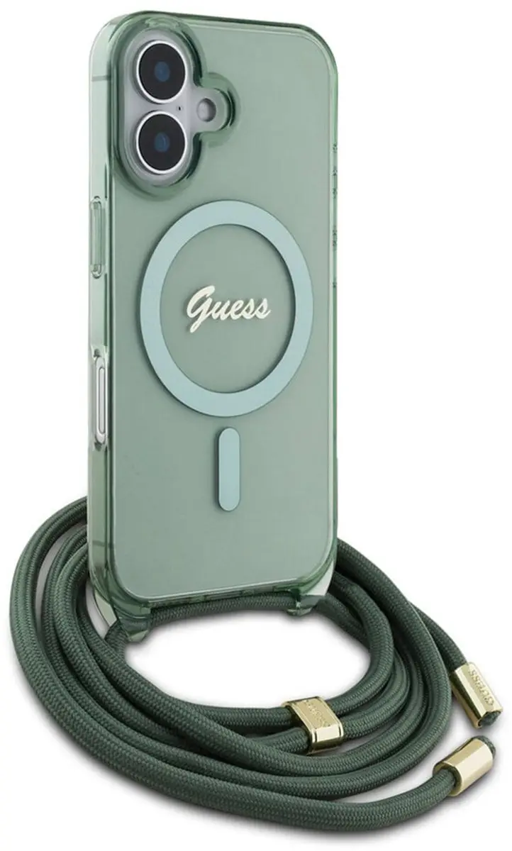 GUESS MagSafe Backcover iPhone 16 - Groen - GUHMP16SHCTSGNSN