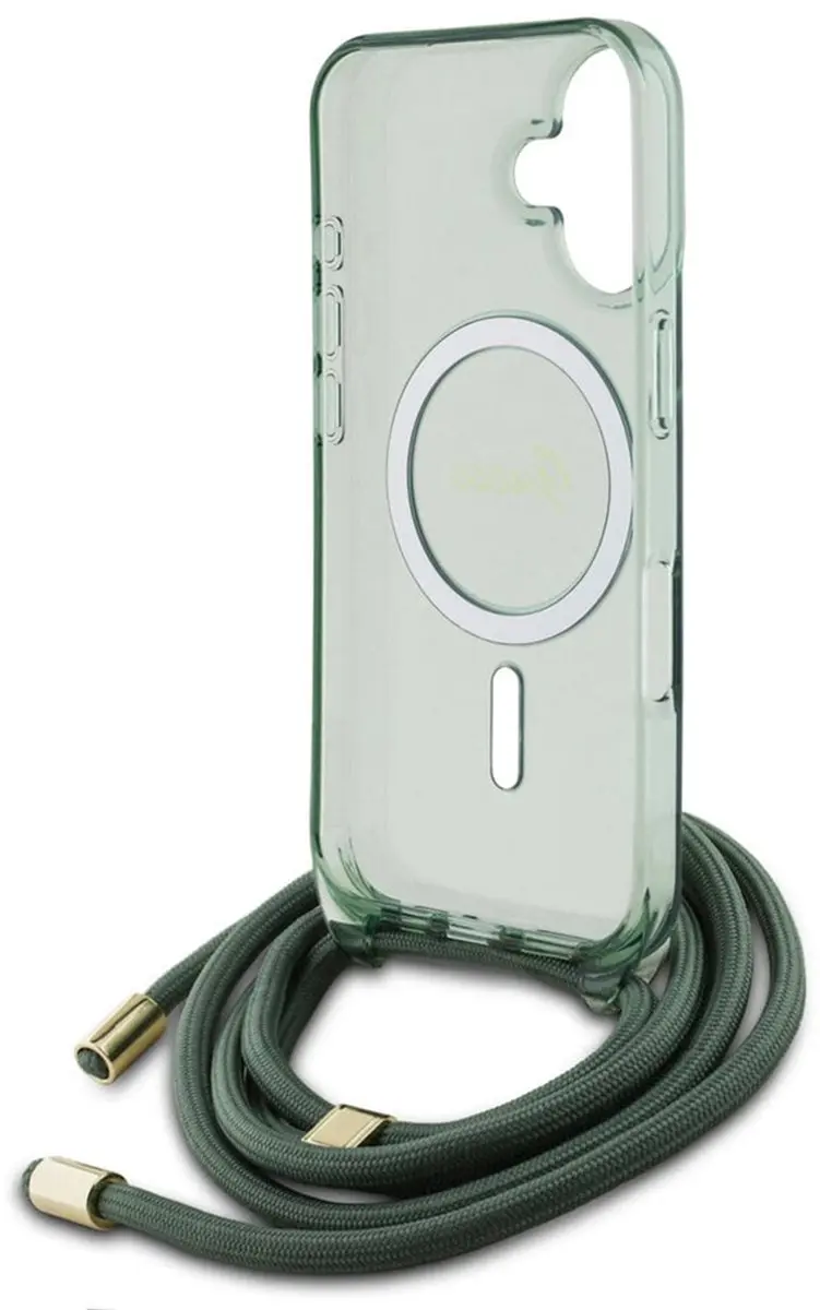 GUESS MagSafe Backcover iPhone 16 - Groen - GUHMP16SHCTSGNSN