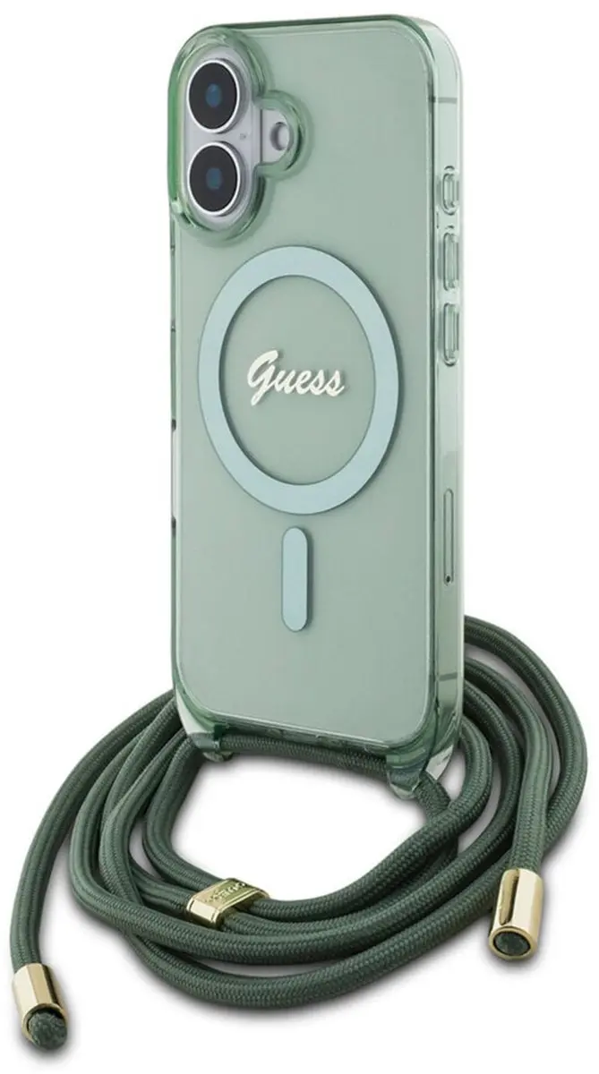 GUESS MagSafe Backcover iPhone 16 - Groen - GUHMP16SHCTSGNSN