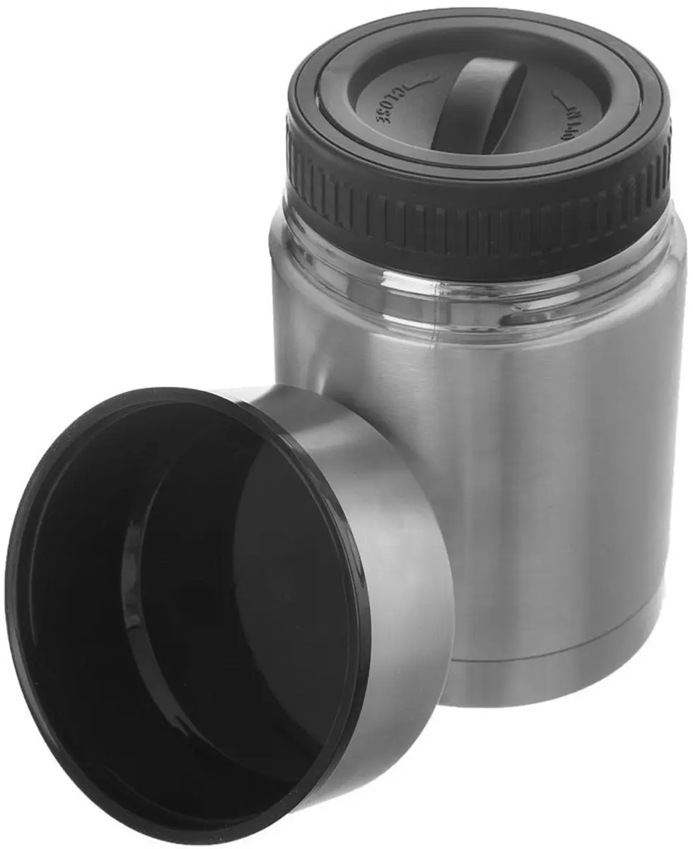 Orion Thermosfles 650ml - Roestvrij staal - Inclusief lepel - afbeelding 2 van 6