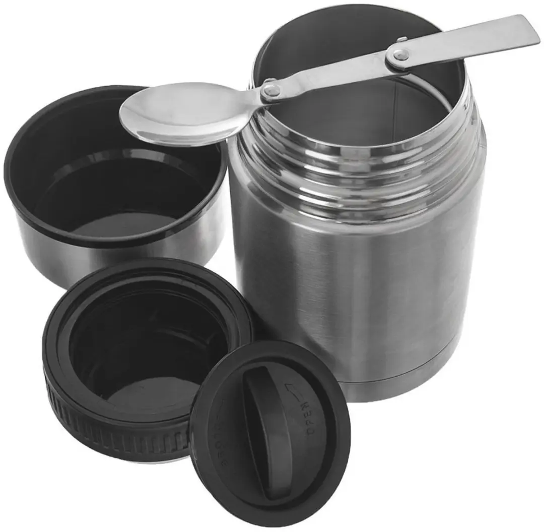 Orion Thermosfles 650ml - Roestvrij staal - Inclusief lepel - afbeelding 3 van 6