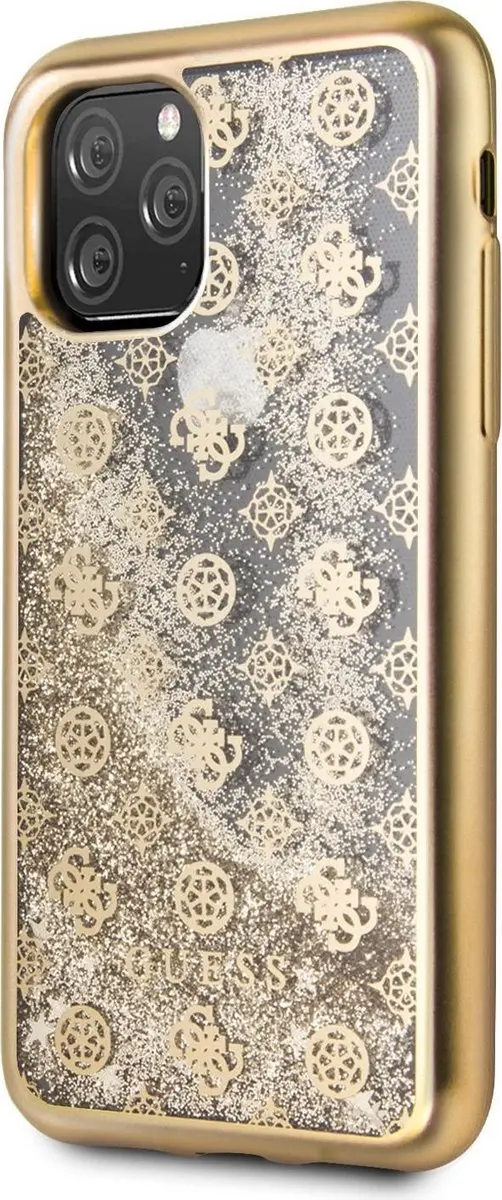 Guess Goud Glitter Hoesje iPhone 11 Pro Max - S212-1