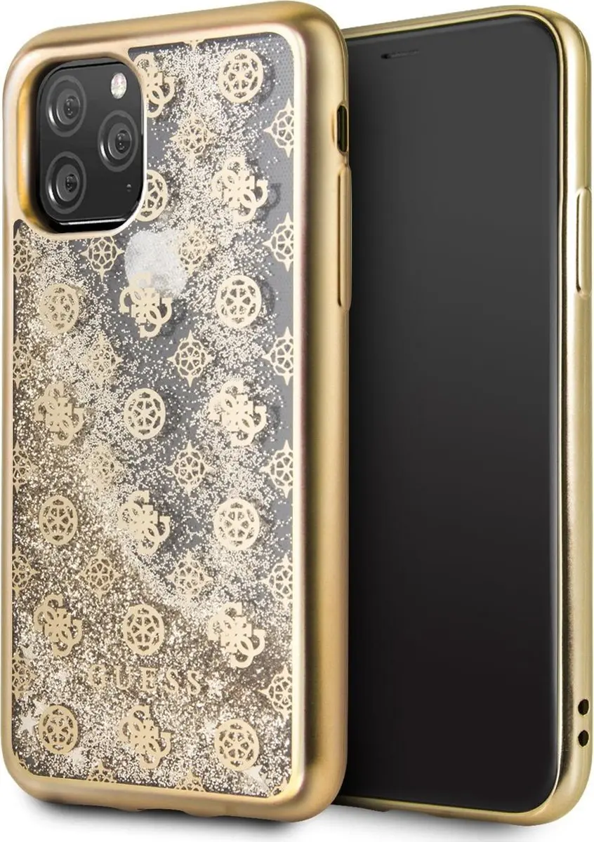 Guess Goud Glitter Hoesje iPhone 11 Pro Max - S212-1