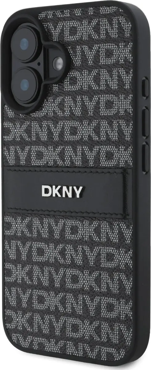 DKNY iPhone 16 Plus Backcover - Zwart - PU Leather