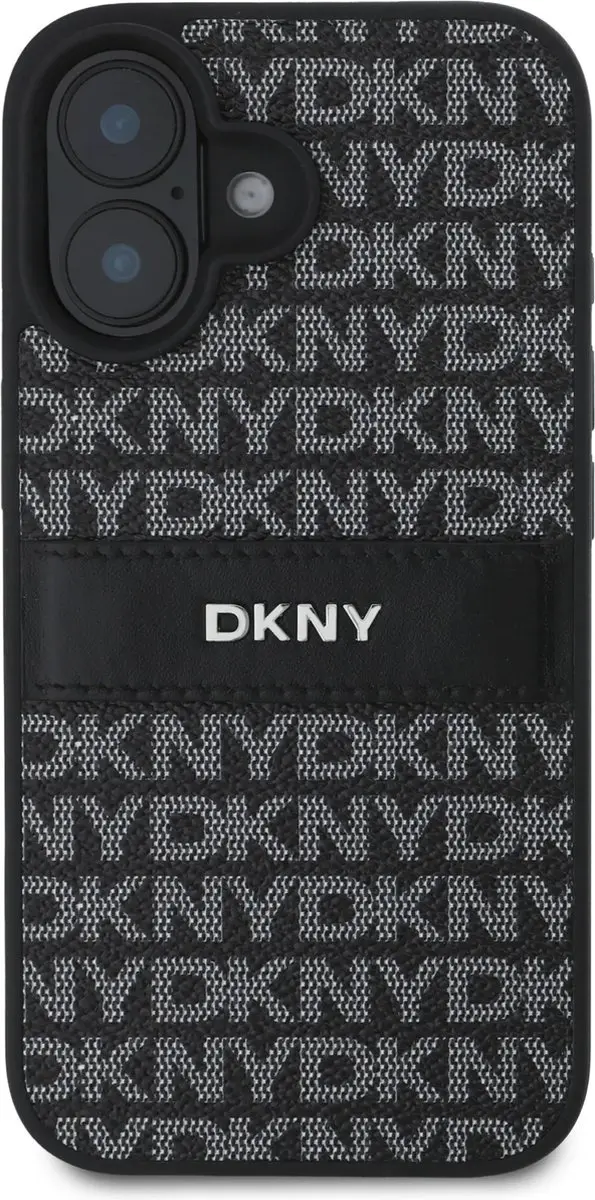 DKNY iPhone 16 Plus Backcover - Zwart - PU Leather