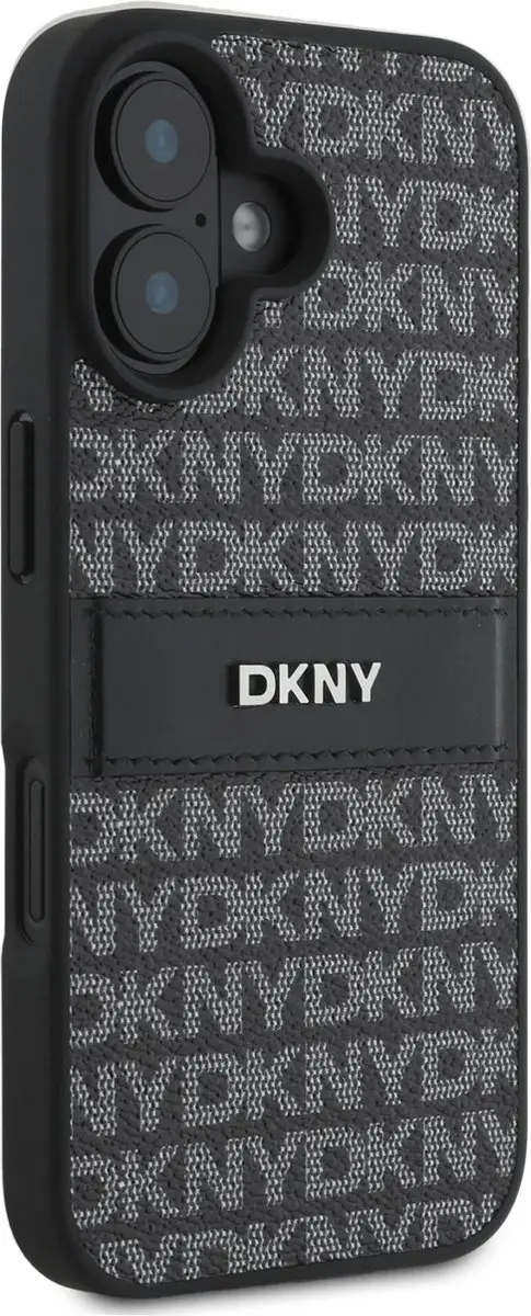DKNY iPhone 16 Plus Backcover - Zwart - PU Leather