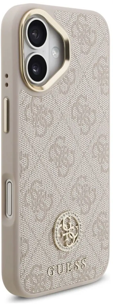 GUESS Case 4G Strass Logo iPhone 17 MagSafe - Zwart - 3666339529581