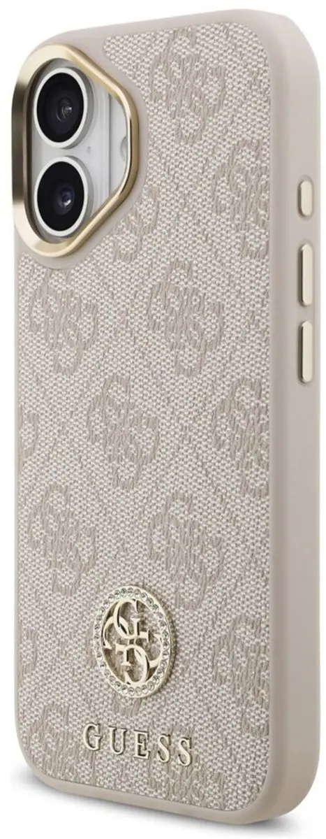 GUESS Case 4G Strass Logo iPhone 17 MagSafe - Zwart - 3666339529581