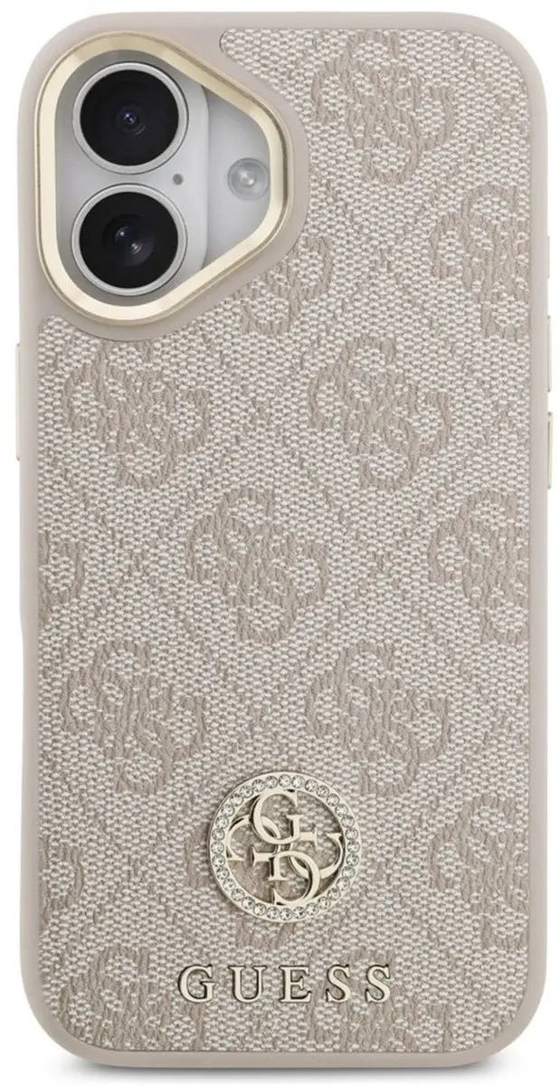 GUESS Case 4G Strass Logo iPhone 17 MagSafe - Zwart - 3666339529581