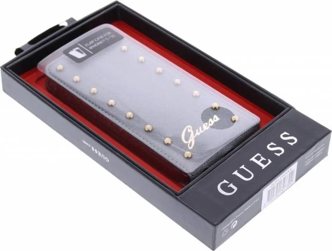 Guess Studded Flip Case GUFLP5SAS - iPhone 5/5s - Zilver