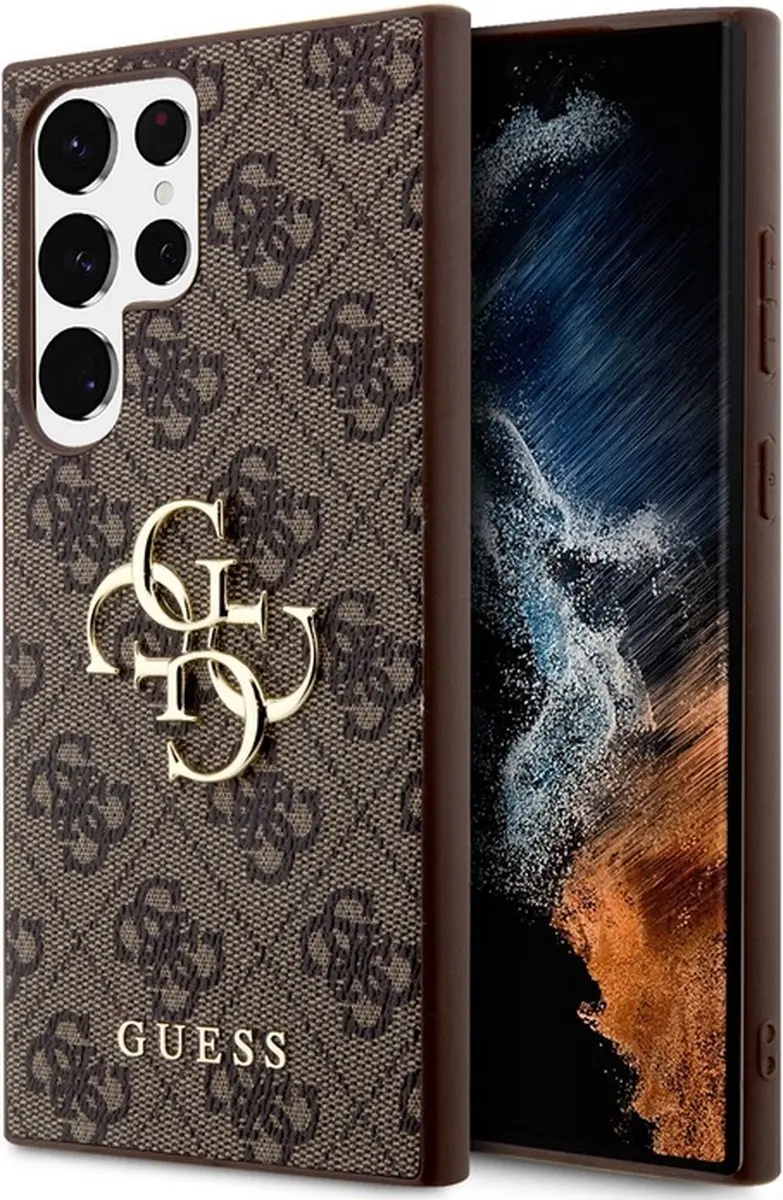 GUESS GUHCS24L4GMGBR Hoesje Samsung Galaxy S24 Ultra - Bruin