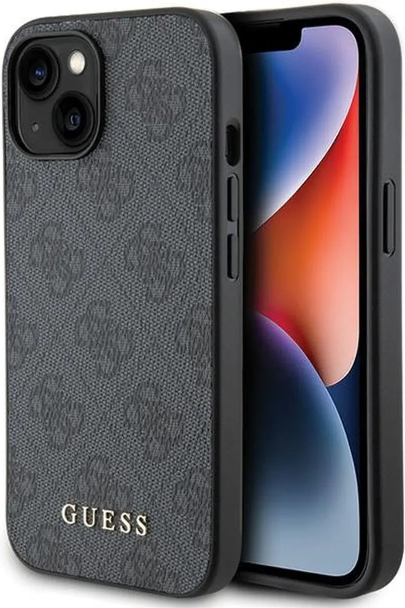 Guess 4G Back Case voor iPhone 15 - Grijs - MPN 3666339171742