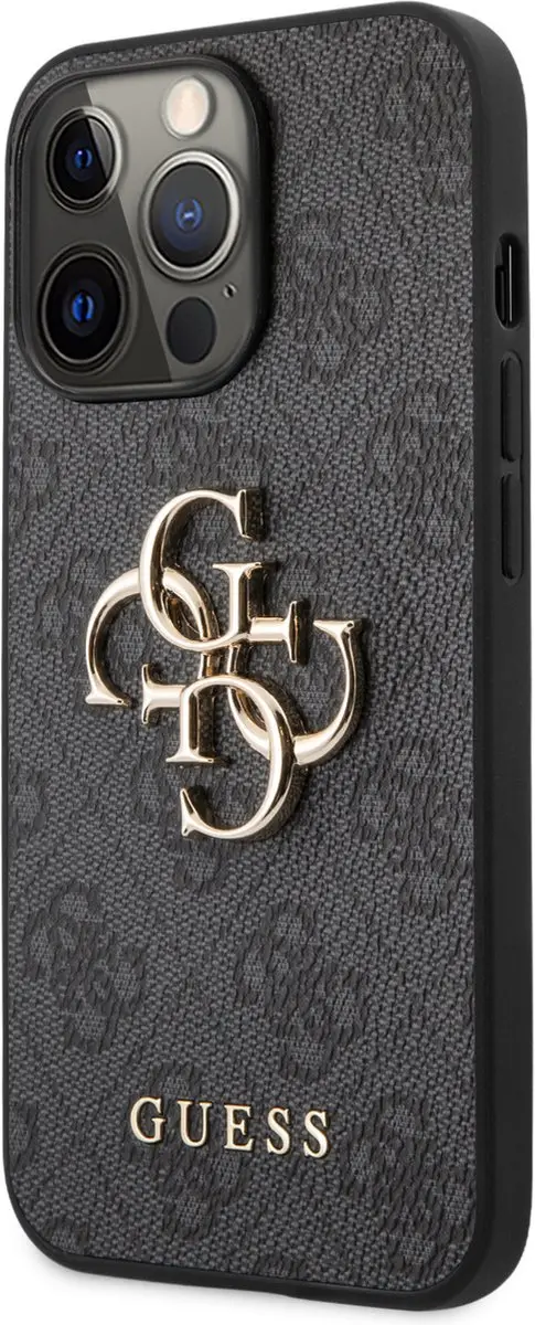 GUESS Backcase Hoesje iPhone 13 Pro 7644 - Grijs Kunstleer