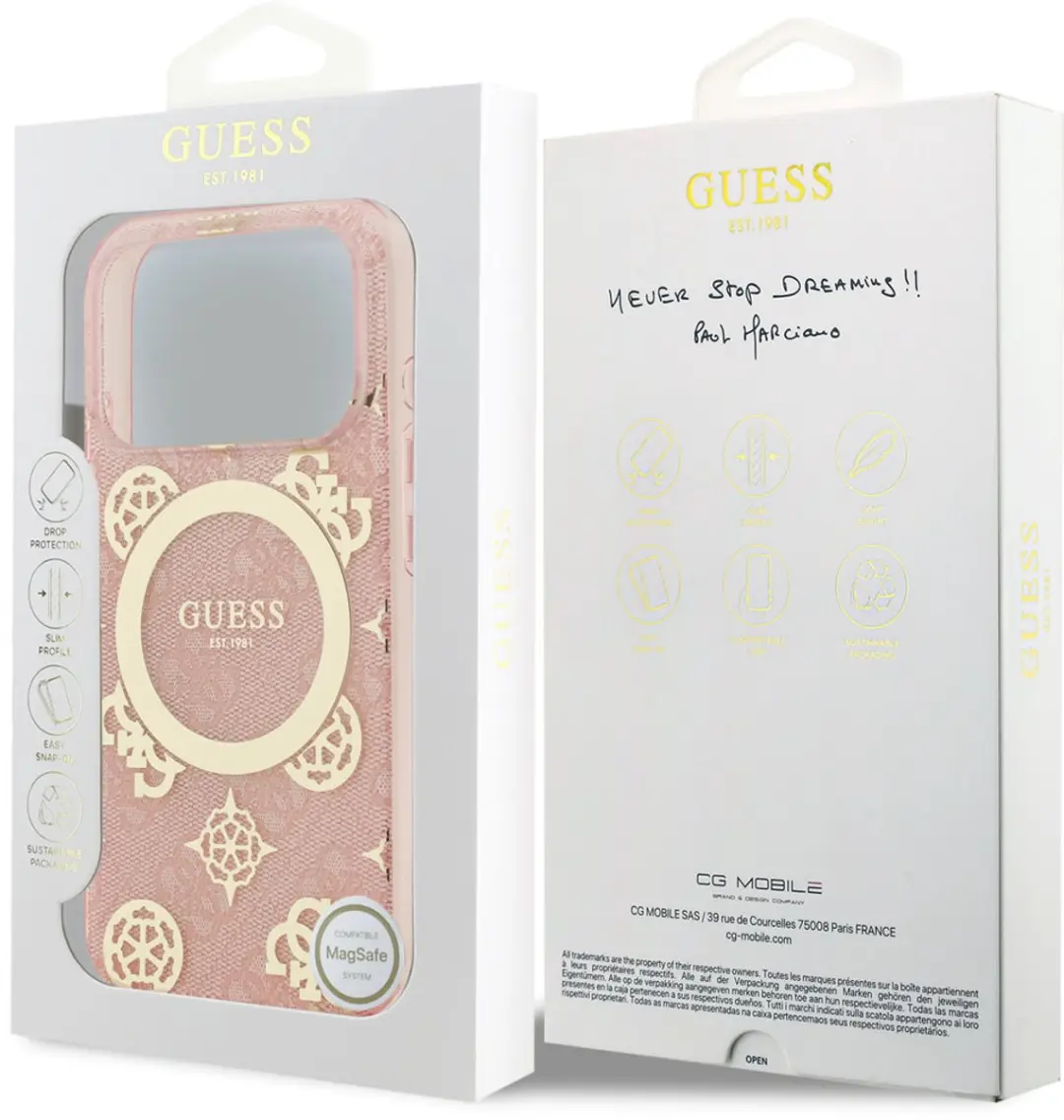 Guess Telefoonhoesje iPhone 17 Pro Max - MagSafe Roze