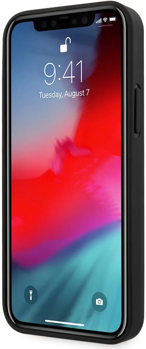 GUESS iPhone 12 Pro Max Backcase - Effen Zwart - S212-3