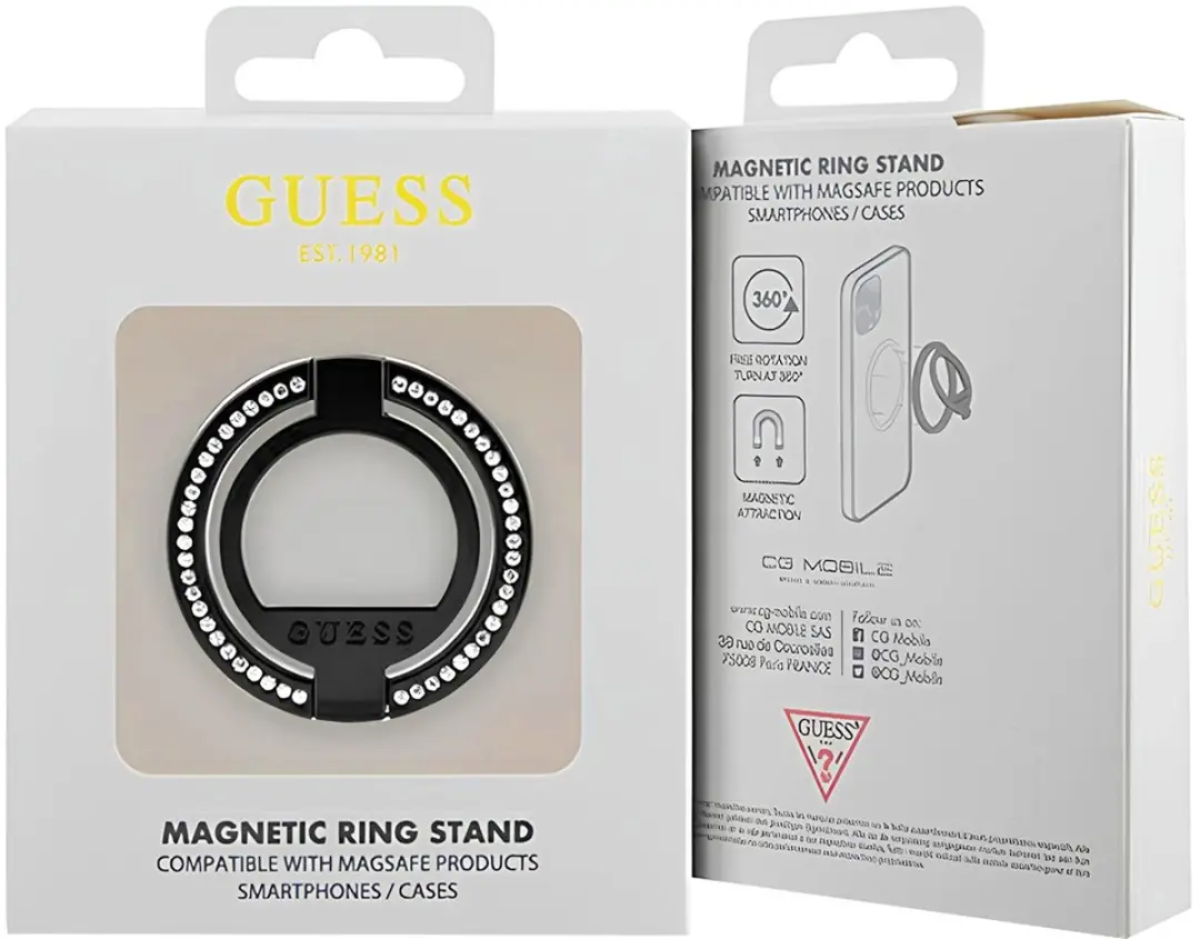 GUESS Magnetic Ring Stand 3666339170356 - Zwart