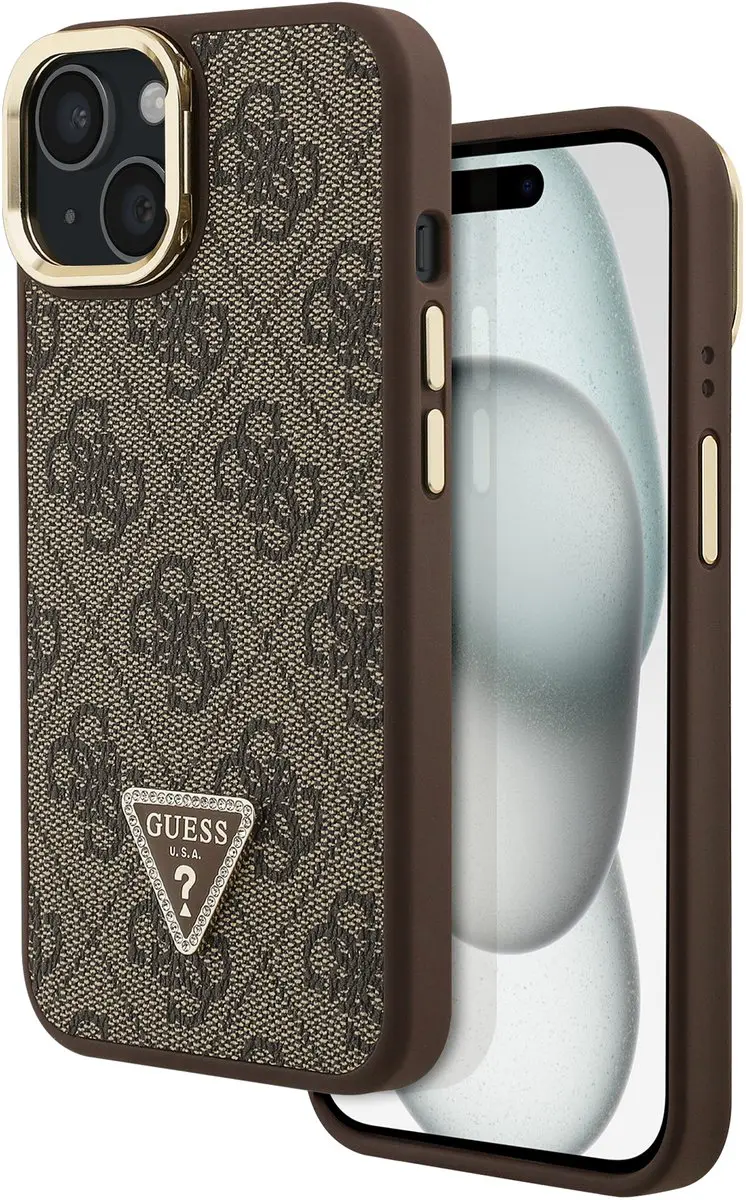 GUESS 4G Triangle Logo Hoesje iPhone 15