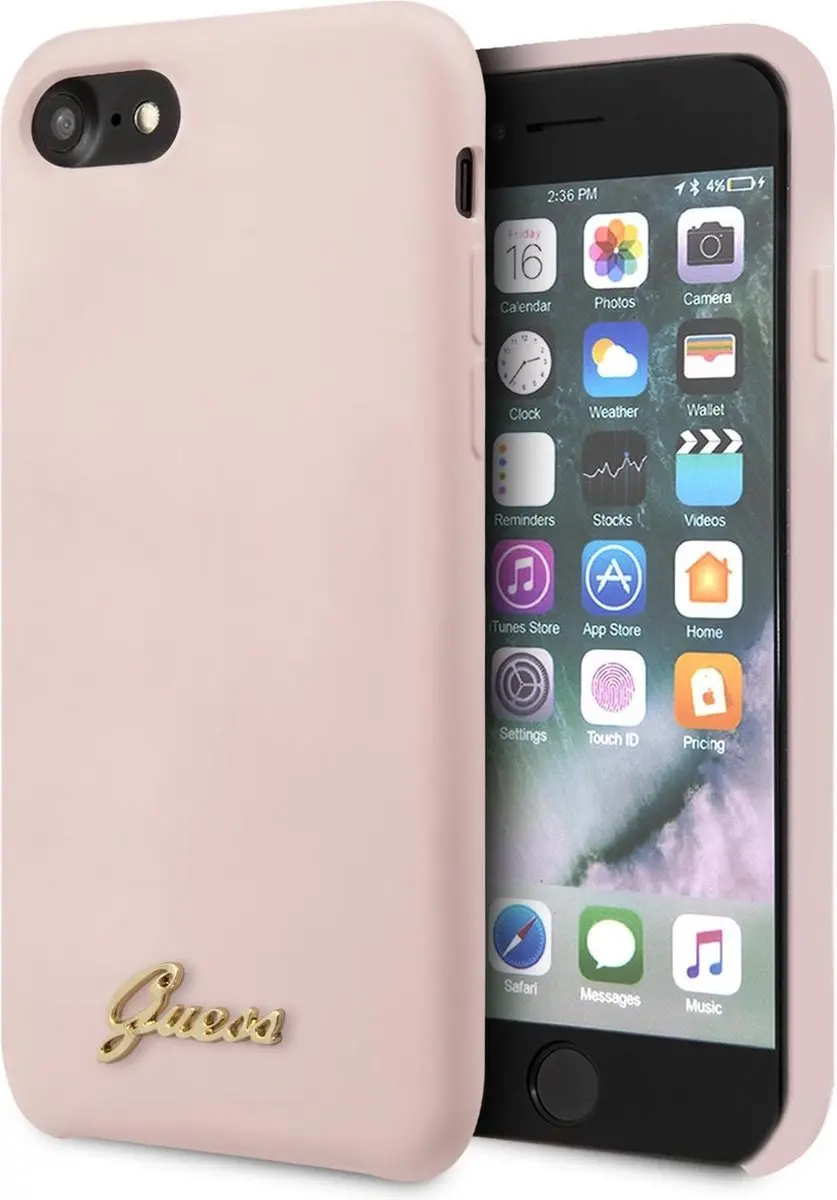 Guess iPhone SE2 & 8 Roze Backcover Hoesje S212-4