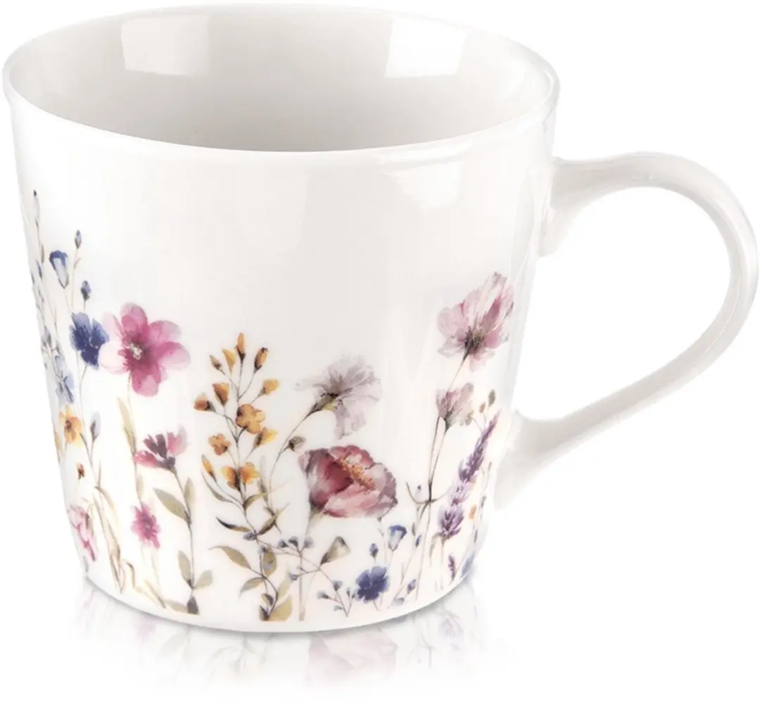 Orion Mok Porselein Bloemen 430ml - Veelkleurig