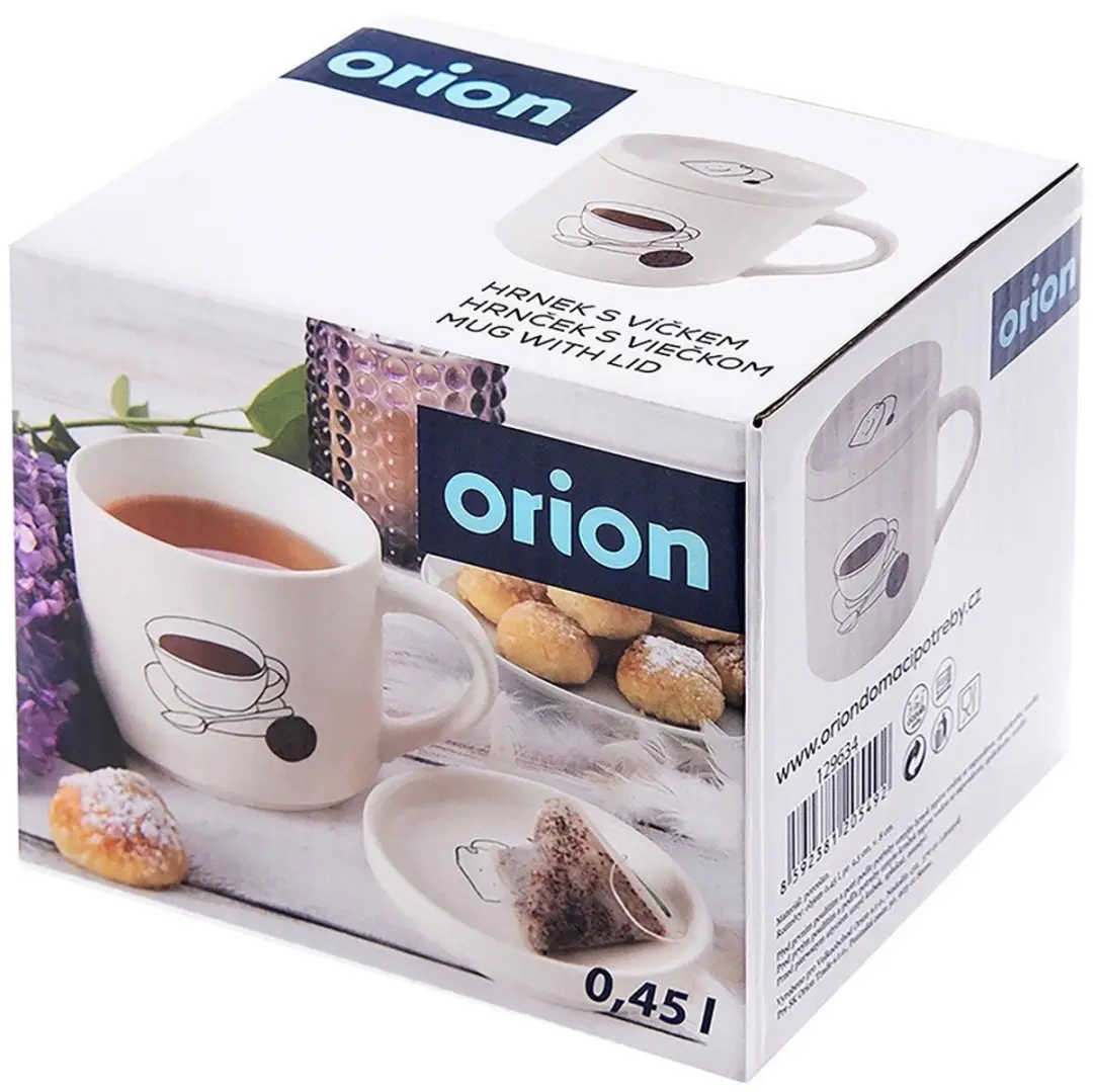 Orion Thee Mok met Deksel 420ml - Porselein Beige