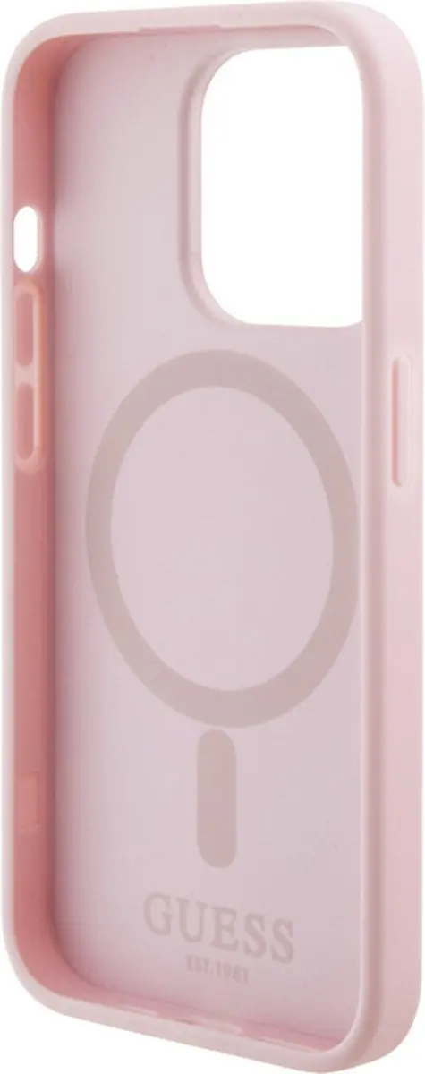 Guess G-Cube Back Case MagSafe - iPhone 15 Pro Roze