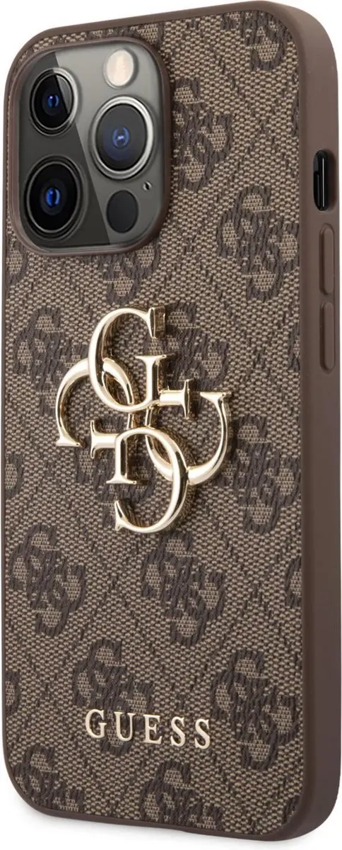 GUESS Golden Logo Backcase iPhone 13 Pro - Bruin