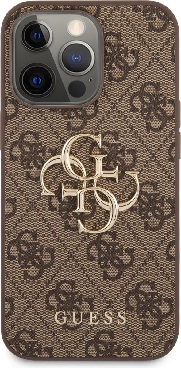 GUESS Golden Logo Backcase iPhone 13 Pro - Bruin