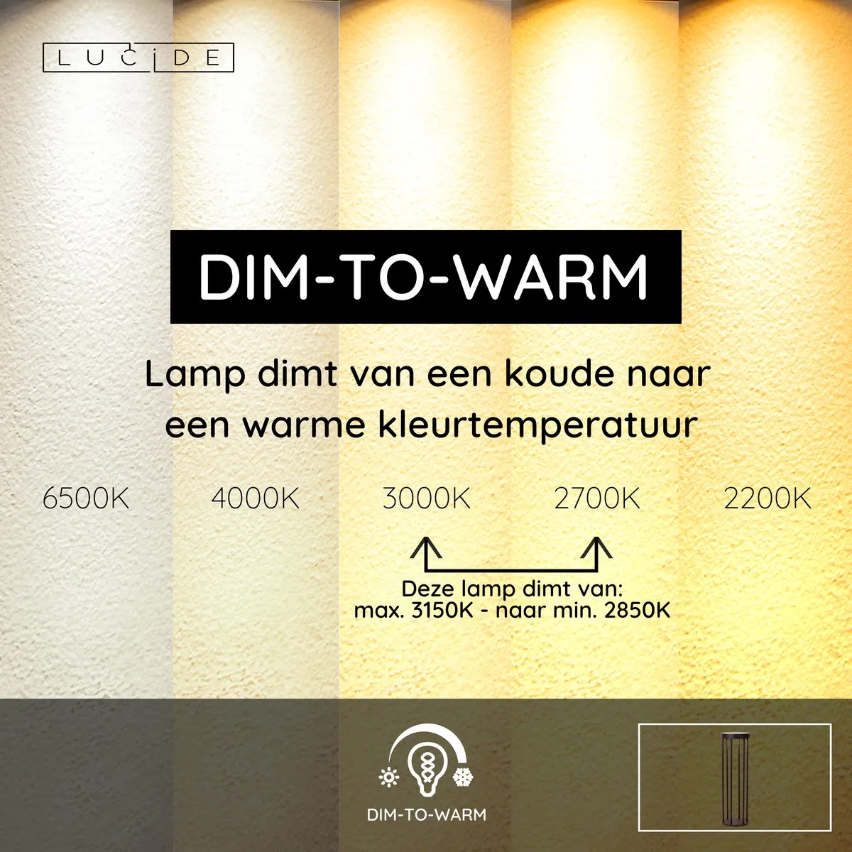 Lucide Jackson Sokkellamp Zonne-energie 2W - Zwart
