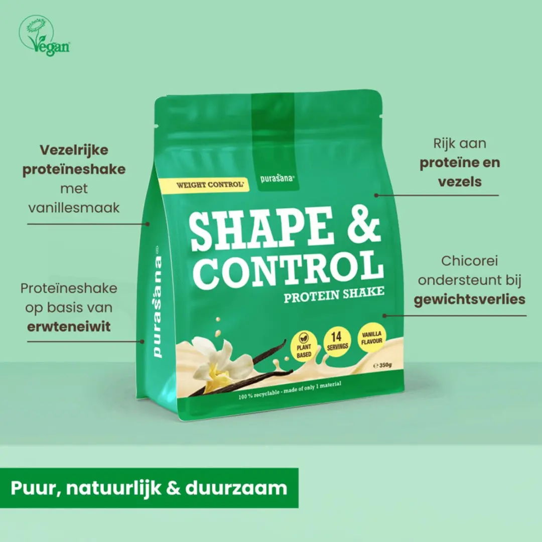 Purasana Shape & Control Vegan Protein Vanille 350g