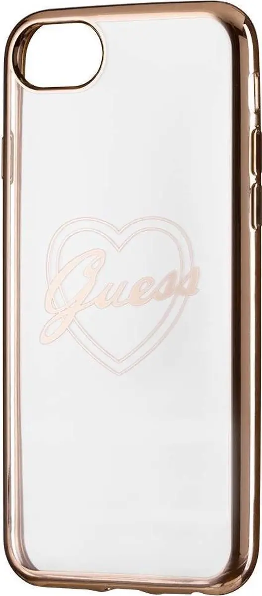 GUESS iPhone Hoesje - Goud - Hearts - TPU