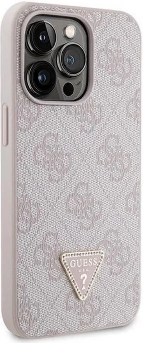 GUESS 4G Triangle Crossbody Back Case - iPhone 13 Pro Max - Roze