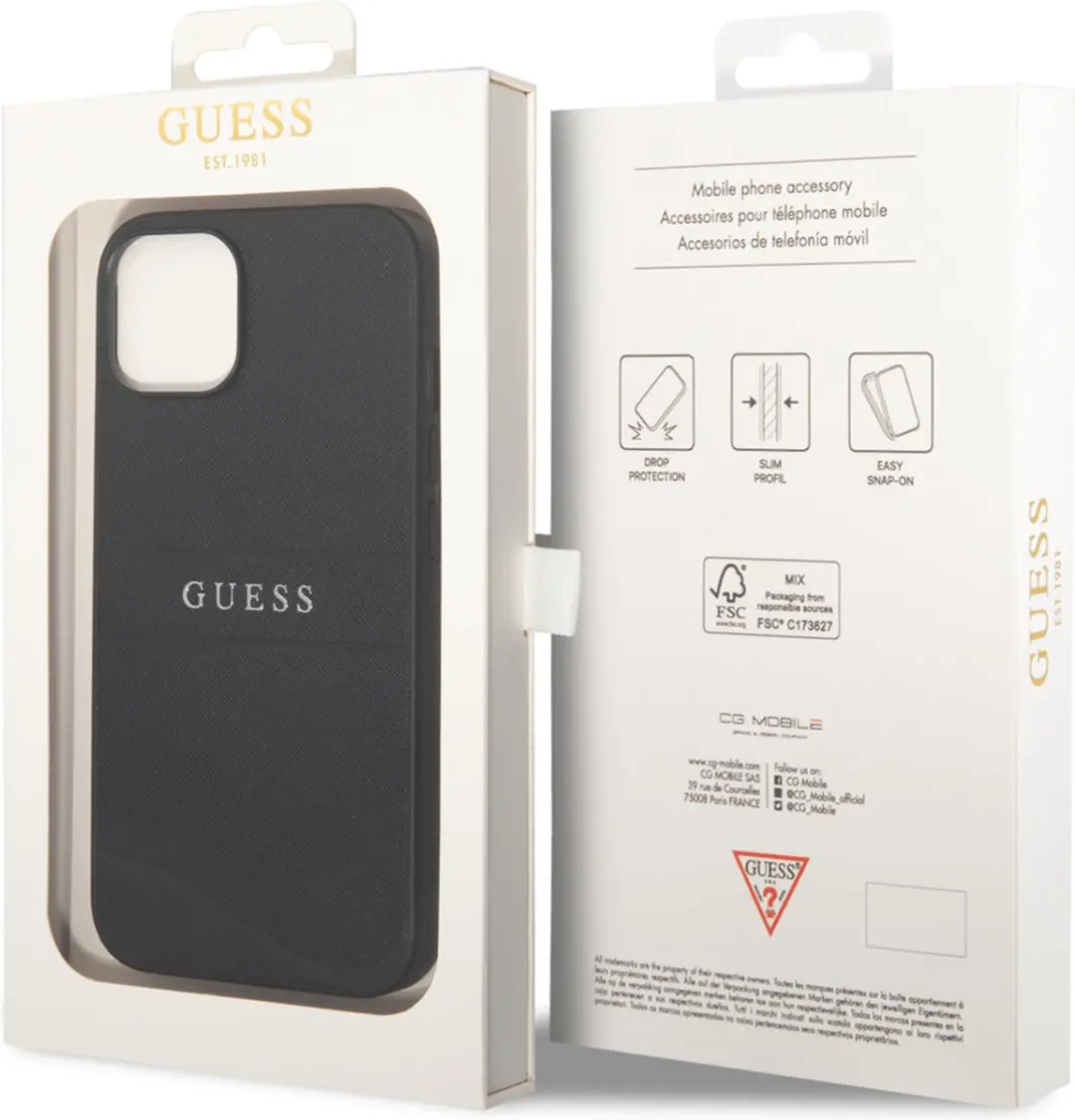 GUESS iPhone 14 Telefoonhoesje - Zwart - 3666339088583