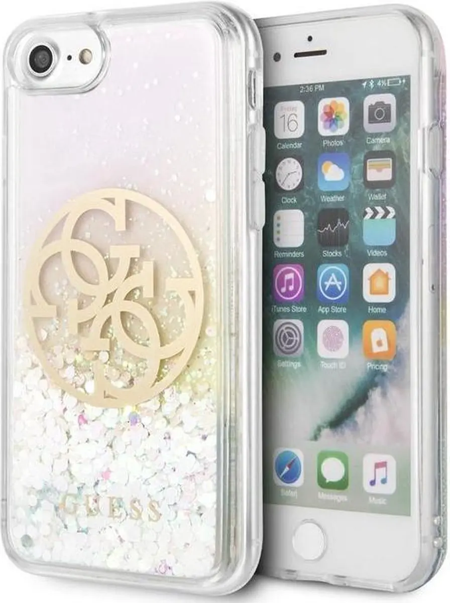 GUESS Liquid Glitter Circle Hoesje