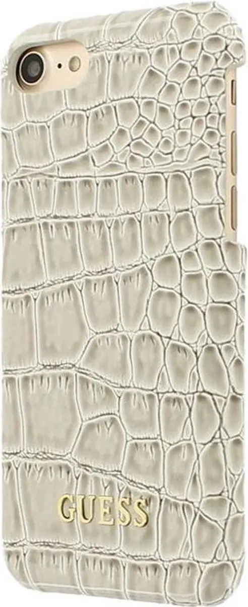 GUESS Shiny Croco Hoesje - iPhone 7/8/SE Beige