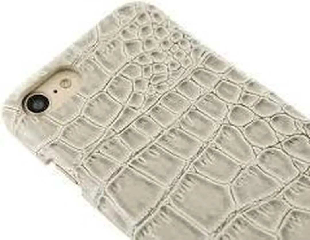 GUESS Shiny Croco Hoesje - iPhone 7/8/SE Beige