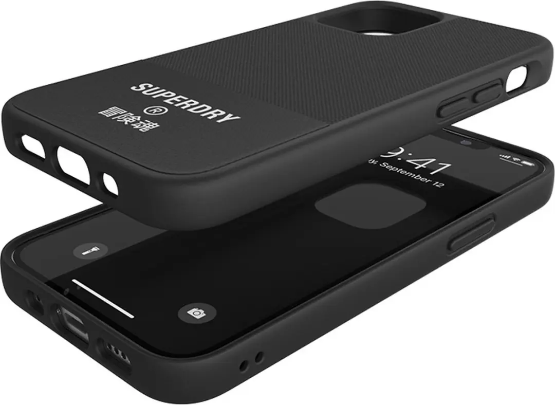 Superdry iPhone 12 Mini Hoesje - Zwart - afbeelding 6 van 6