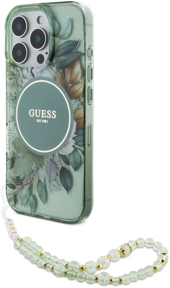 GUESS IML Flowers Case MagSafe iPhone 16 Pro Max