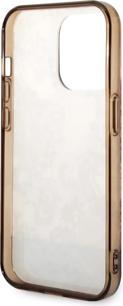GUESS Toile de Jouy Back Case - iPhone 14 Pro - Bruin
