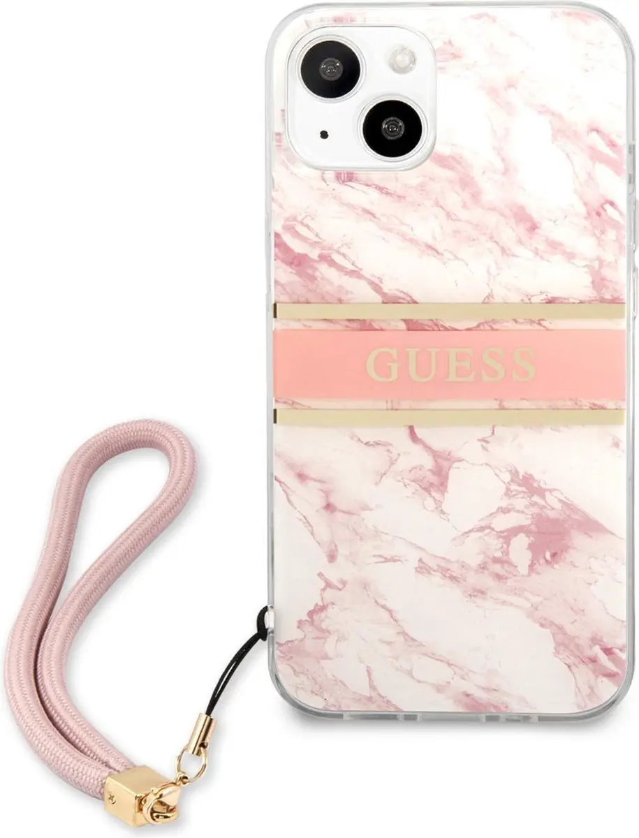 GUESS Hardcase Backcover iPhone 13 Mini - Roze - 7551