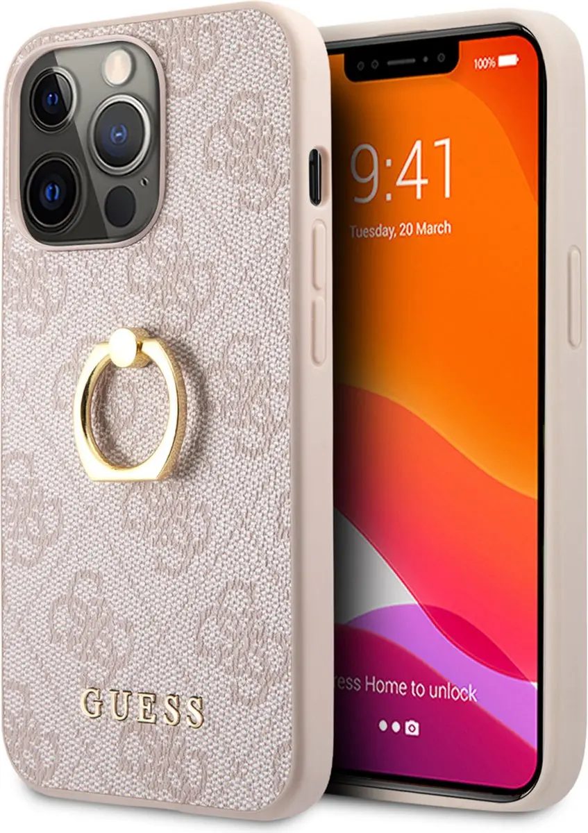 Guess iPhone 14 Pro Roze Telefoonhoesje