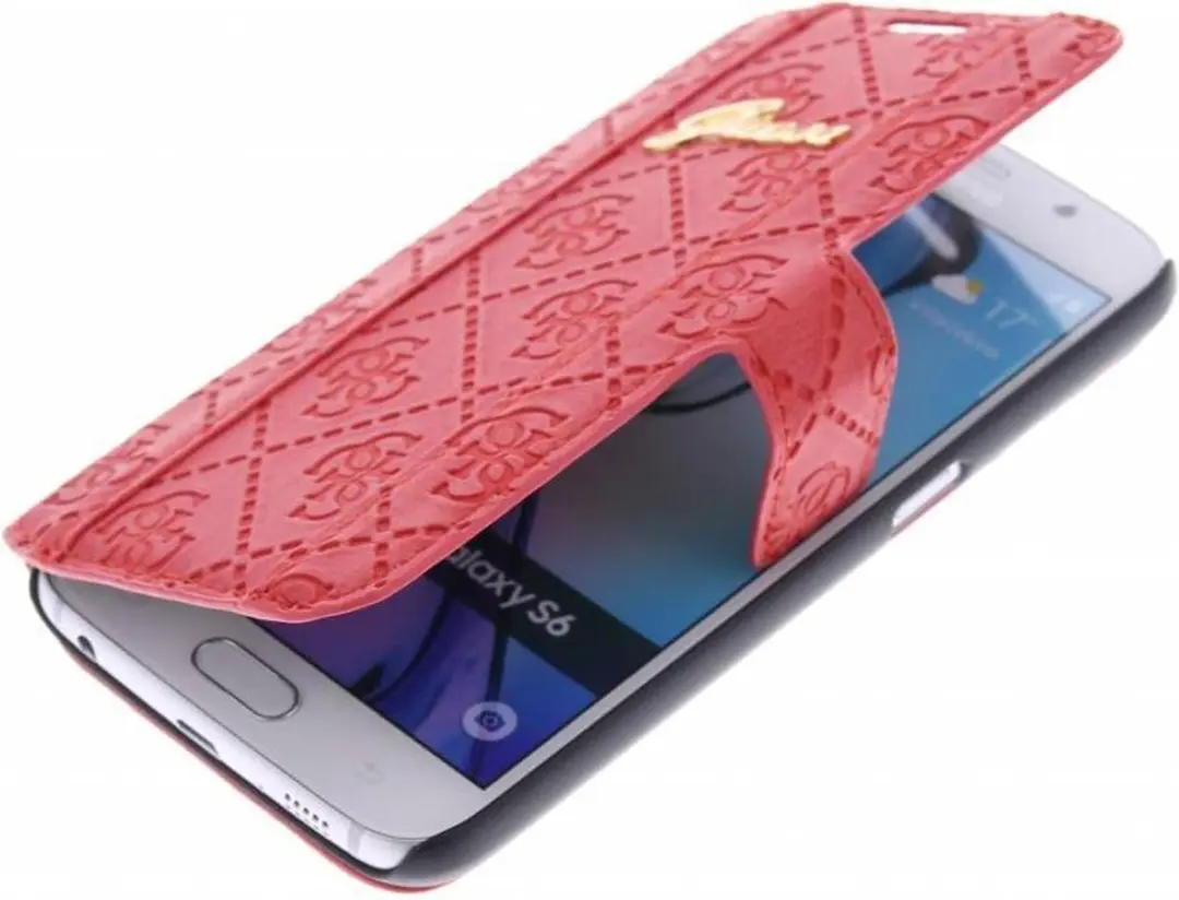 GUESS Galaxy S6 Hoesje - Kunstleer - Rood - afbeelding 6 van 6