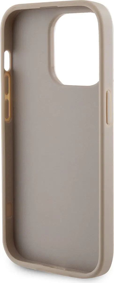 GUESS 4G Strass Metal Logo Back Case - iPhone 15 Pro - Goud
