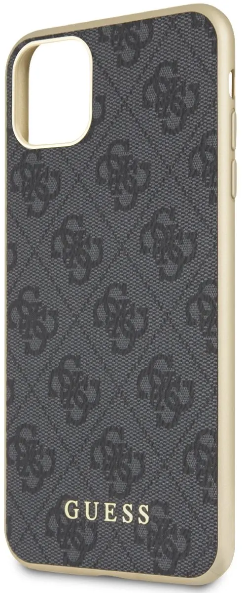 GUESS iPhone 11 Pro Max Hoesje - Effen Grijs Kunstleer